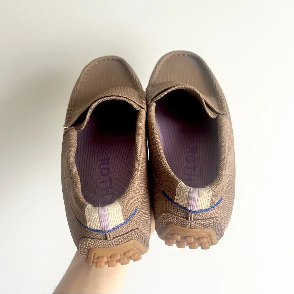 Rothy's The Driving Loafer in Neutral Cool Brown Slip-Ons Mens Size 7.5